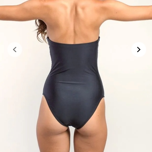 PILYQ San Sebastian Embroidered Bandeau One-Piece Swimsuit, NWT, Size L - Picture 14 of 14